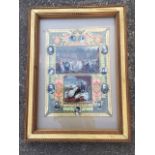 A Victorian coloured print depicting the formal marriage of Queen Victoria and a family scene,