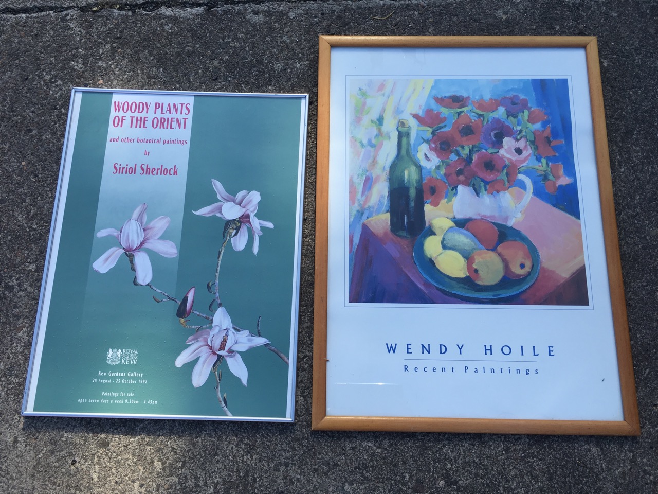 Wendy Hoile, a framed coloured still life poster from an exhibition; and another poster - Image 2 of 6