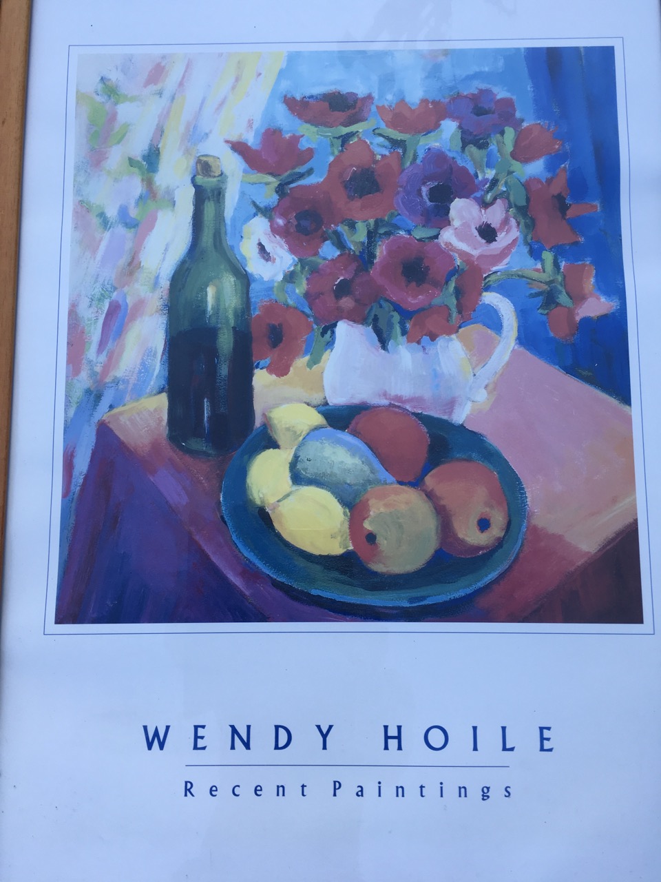 Wendy Hoile, a framed coloured still life poster from an exhibition; and another poster - Image 5 of 6