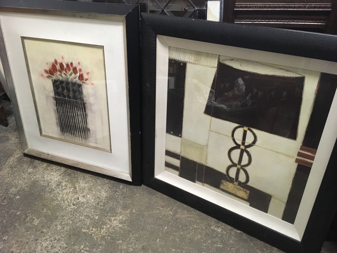 A large Marshall Arts contemporary abstract print titled Shed Some Light in ebonised ribbed frame; - Image 2 of 6