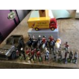 A small collection of metal alloy/lead soldiers, mainly by Britains and J Hill & Co - 12