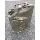 A 1975 army 5 gallon jerry can. (18.5in)