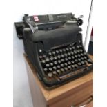 A 1950s Ilalian Olivetti manual typewriter.