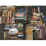 A quantity of books including some leather bound, childrens, travel & exploration, some Victorian,