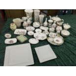 Miscellaneous ceramics including Aynsley vases, Wedgwood, Royal Winton, Doulton, Royal Albert, an