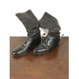 A pair of Maxwell leather officers boots, both mounted with spurs. (2)