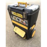 A trolley toolbox, the mobile work center containing tools, spanners, materials, etc., the box