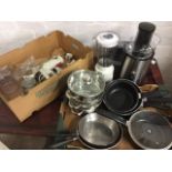 An Andrew James electric food processor; a Moulinex food mixer with various attachments, etc; and