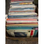 A box of vinyl LPs including classical, opera, pop, easy listening, disco, film, etc, - approx 123.