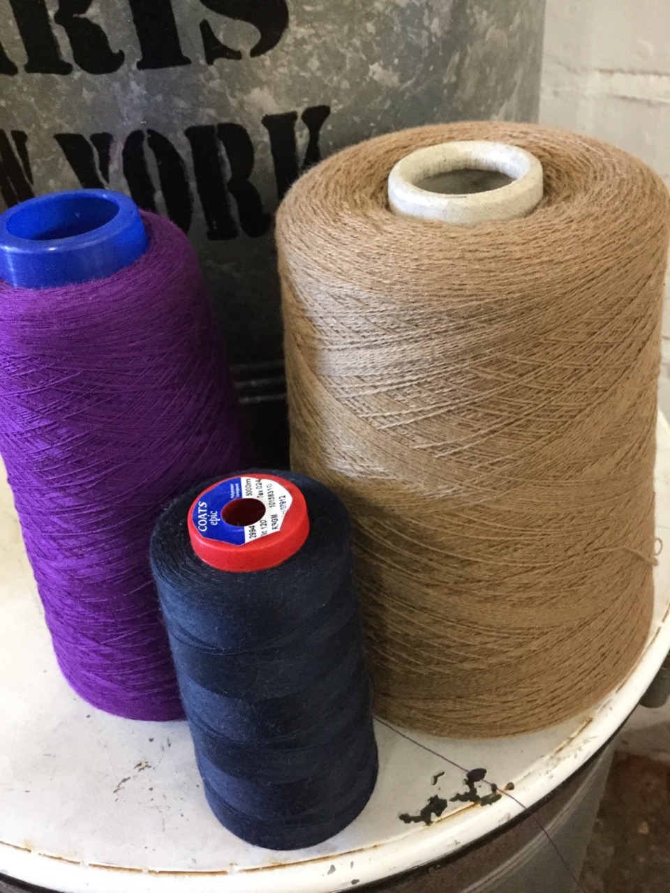 Two boxes of spools - threads, wool, yarns, cotton, etc. (35) - Image 2 of 3
