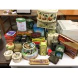 A collection of tins - cake, biscuit, tobacco, sweet, tea caddy, etc. (31)