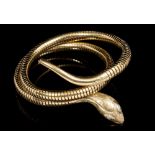 Gold (9ct) snake bangle,