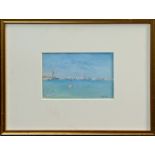 Hercules Brabazon Brabazon (1821 - 1906), pastel - Venice Skyline, initialled, 14cm x 19cm,