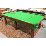Antique slate-top billiards table,