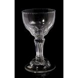 Mid-18th century sweetmeat glass with faceted cut bowl,