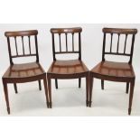 Set of six Regency mahogany dining chairs,