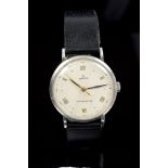 1950s gentlemen's Omega Chronometer stainless steel wristwatch with manual-wind 16 jewel movement