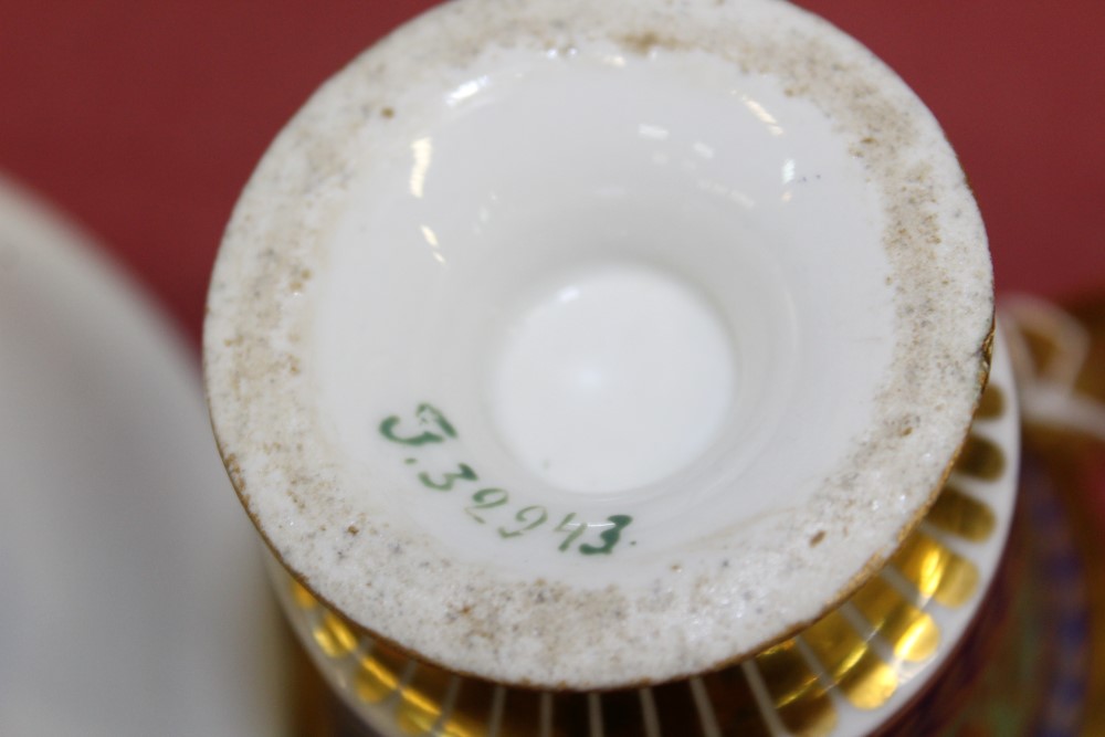 Fine early 19th century, probably Russia porcelain cabinet cup and saucer in the Empire taste, - Image 5 of 7