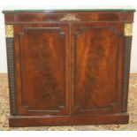 Egyptian revival-style mahogany and gilt metal mounted chiffonier,