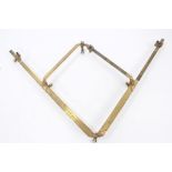 George III brass pantograph by Burton, London, of typical hinged form, with engraved rule,