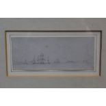 Edward Duncan (1803 - 1882), three pencil drawings - shipping near Erith,