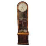 Fine quality 19th century regulator longcase clock with eight day four-pillar movement,