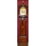19th century longcase clock with eight day musical movement on eight bells,