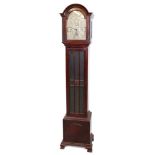 Good quality Edwardian eight day chiming longcase clock, retailed by Harrods Ltd.