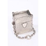 Early 19th century Dutch silver vinaigrette or peppermint box of rectangular form,