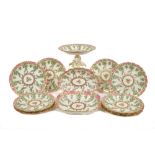 Royal Worcester 'Earl Manvers' pattern dessert service with painted floral decoration - comprising