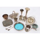 Selection of miscellaneous late Victorian, Edwardian and later silver,