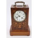 Late 19th century mantel clock with French eight day movement,