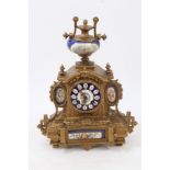 Late 19th century mantel clock with French eight day movement and outside countwheel striking on a