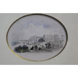 Chambers Hall (1786 - 1855), oval pencil and watercolour - The Lees, Folkestone, looking west,