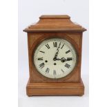20th century bracket clock with German eight day chiming spring-driven movement,