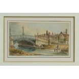 John Hassell (1767 - 1825), watercolour - Iron Bridge Newport Pagnall, Bucks, dated 1st June 1819,