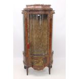 Late 19th / early 20th century rosewood and Vernis Martin painted vitrine enclosed by central