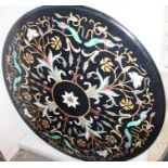 Fine quality 17th century-style pietra dura table top - the circular top well inlaid with
