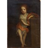 18th century Italian School oil on canvas - full-length portrait of a child, unframed,