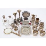 Selection of miscellaneous English and Continental silver - including five cup holders,