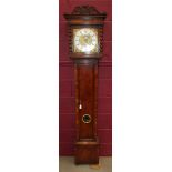 Contemporary reproduction of a late 17th century longcase clock with five-pillar eight day movement,