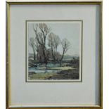 *Samuel John Lamorna Birch (1869 - 1955), ink and watercolour - wooded stream, signed,