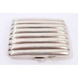 1920s silver cigar case of rectangular form,