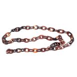 Unusual late 19th century tortoiseshell necklace,