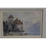 William Collingwood (1819 - 1903), pair of watercolours - Chillon,