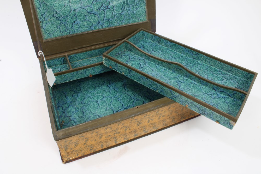 Unusual late 19th / early 20th century stationery box in the form of a book, - Image 3 of 9