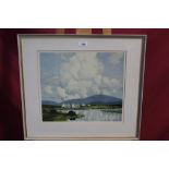 *Paul Henry (1876 - 1958), signed print - Connemara landscape, with Fine Art Trade Guild blindstamp,