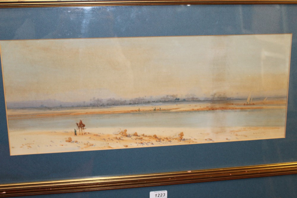 Augustus Osborne Lamplough (1877 - 1930), pair watercolours - On The Nile, signed and inscribed, - Image 3 of 4
