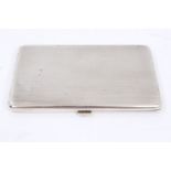 1930s silver cigarette case of rectangular form,