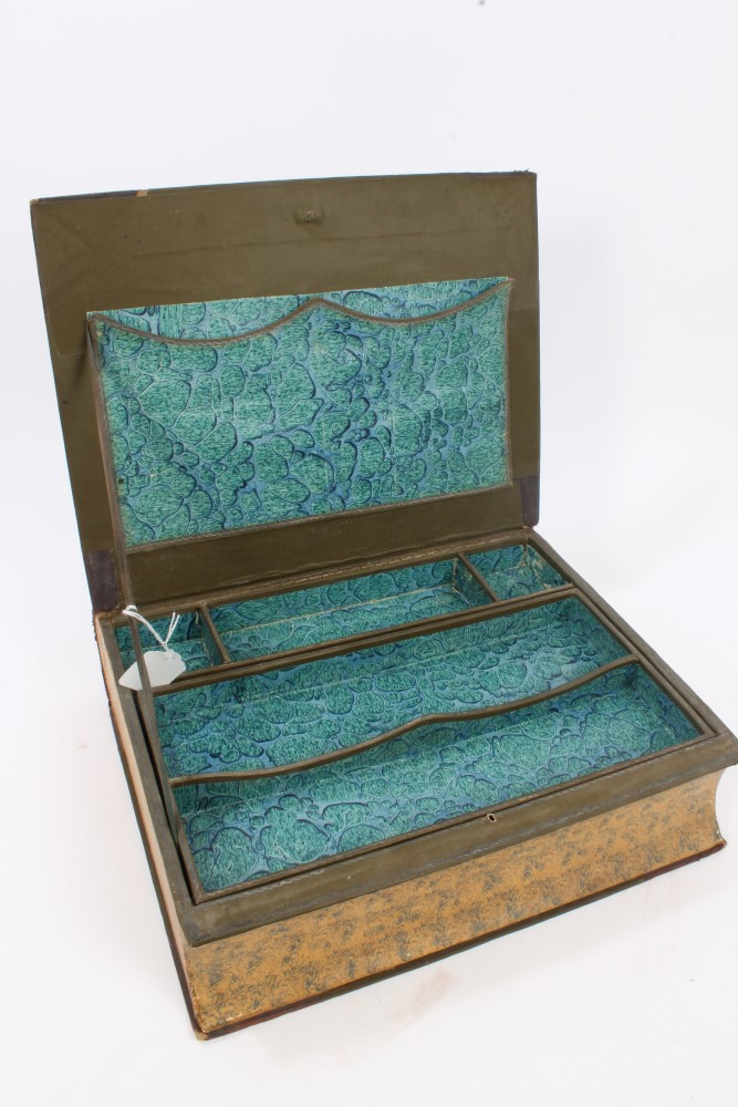 Unusual late 19th / early 20th century stationery box in the form of a book, - Image 2 of 9